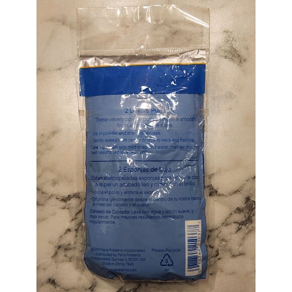 Paris Presents Deluxe Powder Puffs - 2 Pack for Smooth Finish - Picture 3 of 3